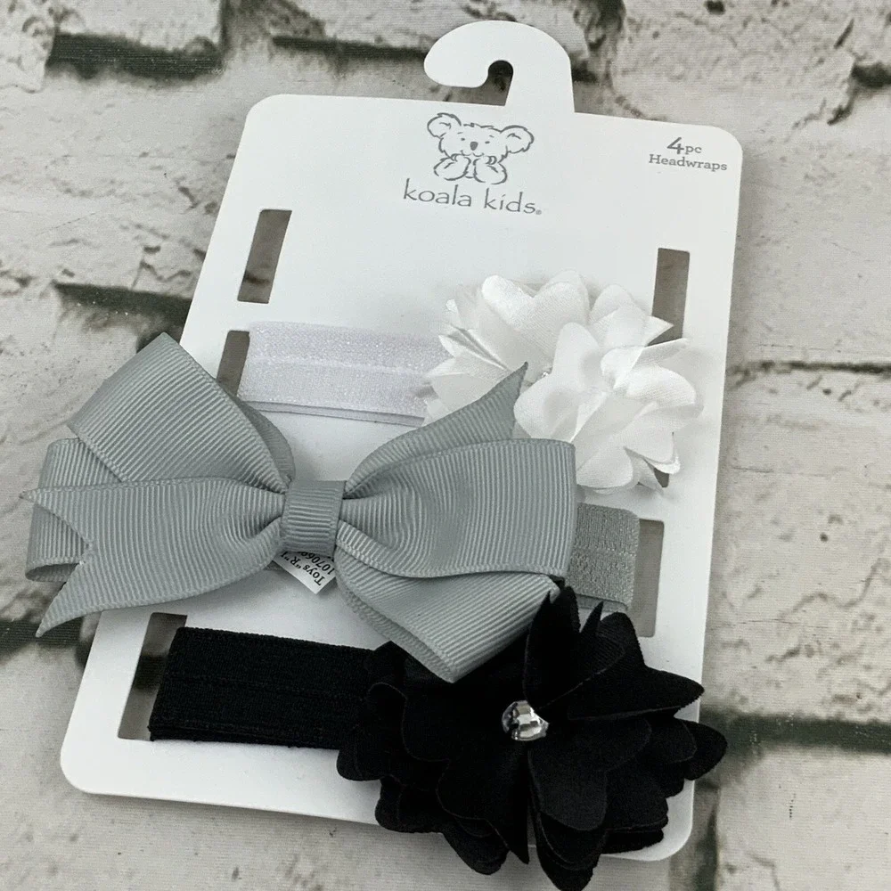 Baby Head Bands Elastic Carters Koala Kids Baby Bling Pink Floral Gray Black Lot